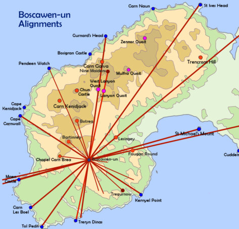 Boscawen-ûn alignments