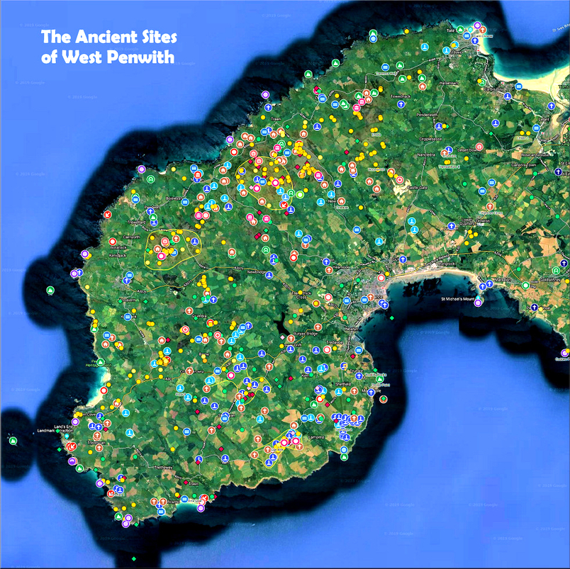 Ancient sites in West Penwith