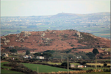 Neolithic Tors - Trencrom Hill with Carn Brea behind