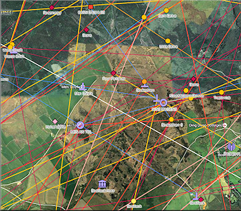 Map of the Nine Maidens stone circle complex Map of the Nine Maidens stone circle complex