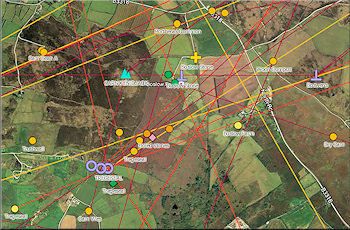 Map of the Tregeseal stone circle complex Map of the Tregeseal stone circle complex